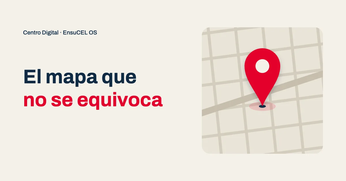Mapa de ubicación en tu Centro Digital: el pin cae en tu dirección exacta y guía a tu cliente hasta tu puerta