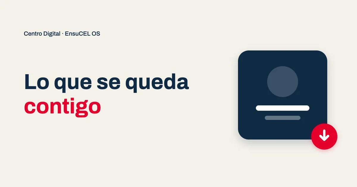 Guardar contacto en tu Centro Digital: tus datos quedan en el celular de tu cliente, aunque algún día canceles